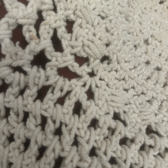 Boho crochet bucket drawstring backpack bag - Picture 9 of 12